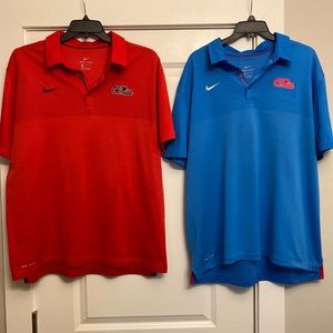 Lot of 2 Ole Miss Nike Polos XL